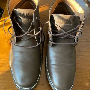 GUESS Men's Brown Leather Boots